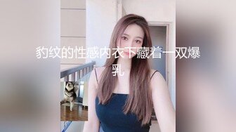 豹纹的性感内衣下藏着一双爆乳